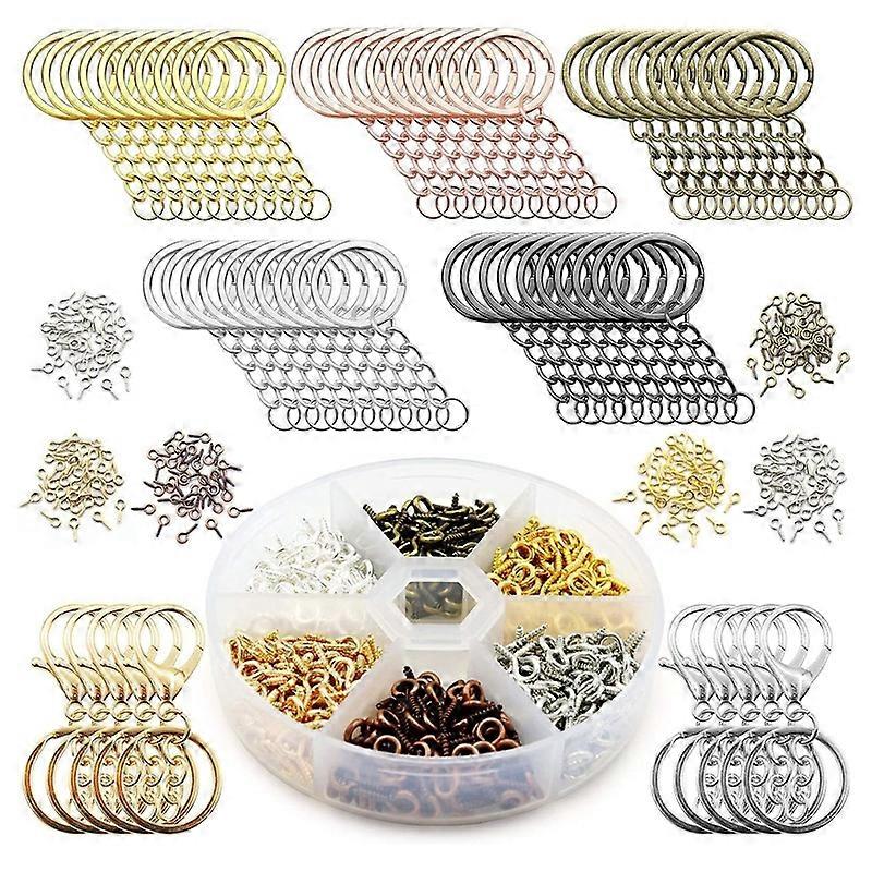 660x Snap Hook with Keychain Rings Set with Lobster Clasp Keychain 6 Color
