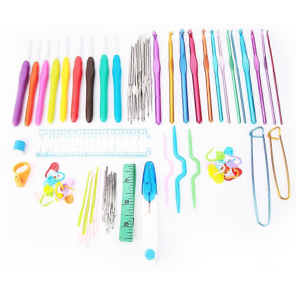 Knitting Tools Crochet Hooks Set Mark Buckle Needle Scissors Tape Kit DIY Craft Sewing Tools