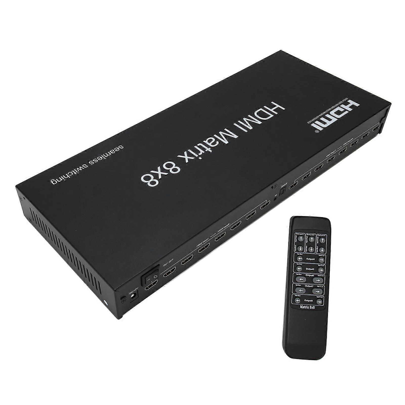 8x8 HD Multimedia Interface Matrix Splitter Naadloze Switching 8 in 8 uit HD 1080P Matrix Switcher 100240V US Plug