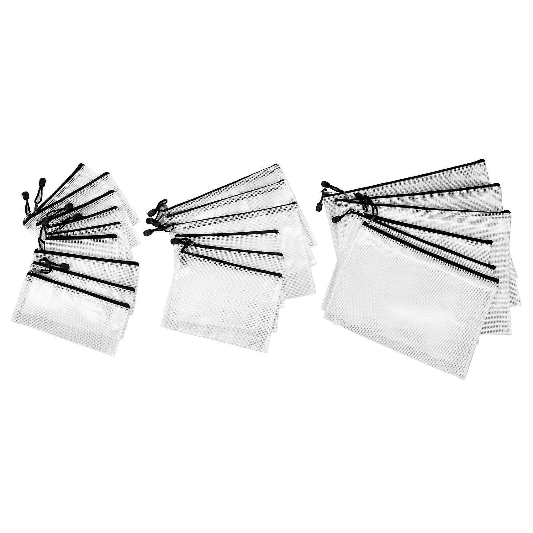 21Pack Zipper Pouch(7 Sizes)For School Office Supplies Organizing Storage