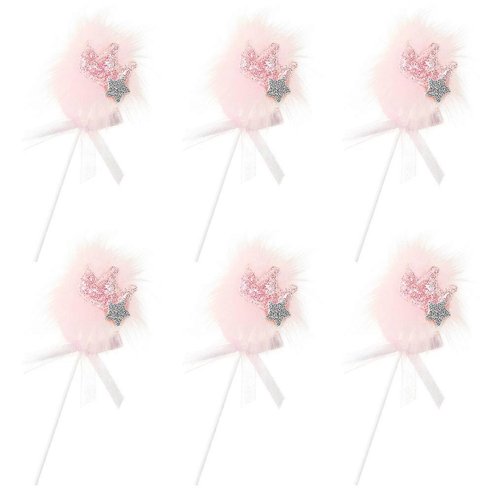 6PCS Cake Picks Birthday Cake Topper Cupcake Topper StakesRandom Pattern