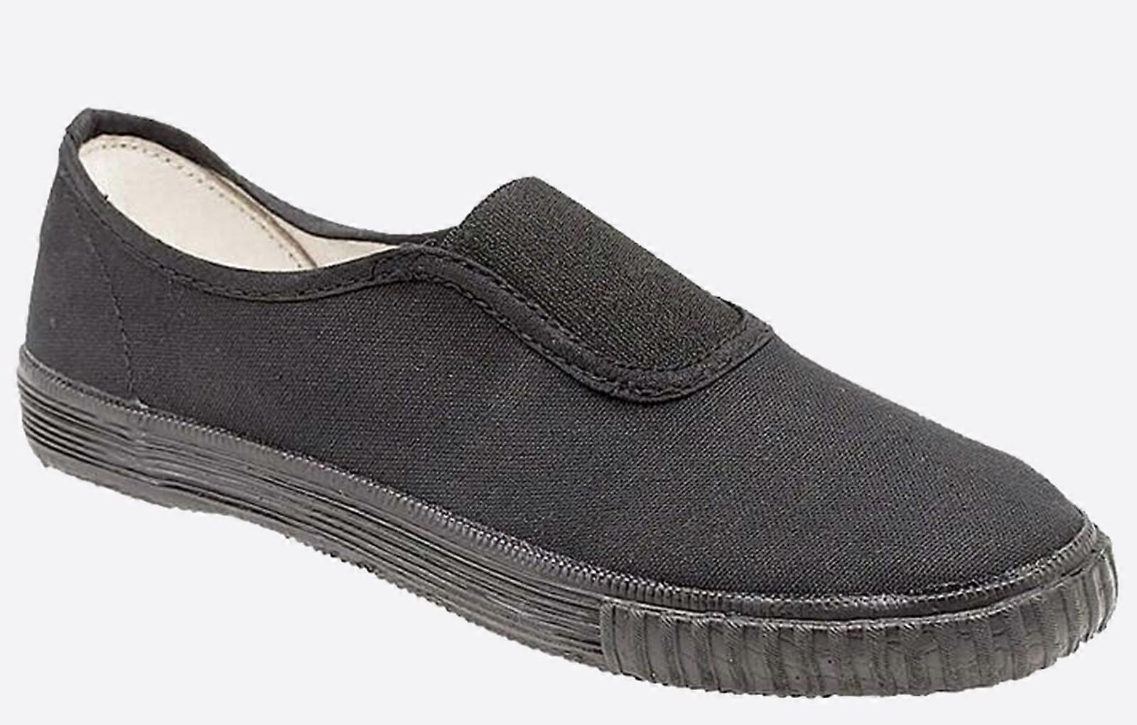 Dek Portland Slip-On Plimsols Black