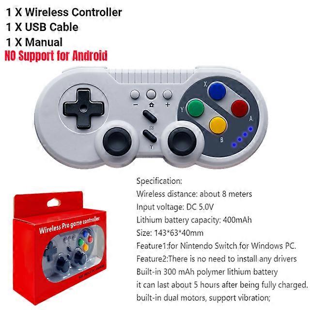 Wireless Game Controller Joystick for Nintendo Switch Gamepad for Windows PC Dual Motor Vibration Turbo Function