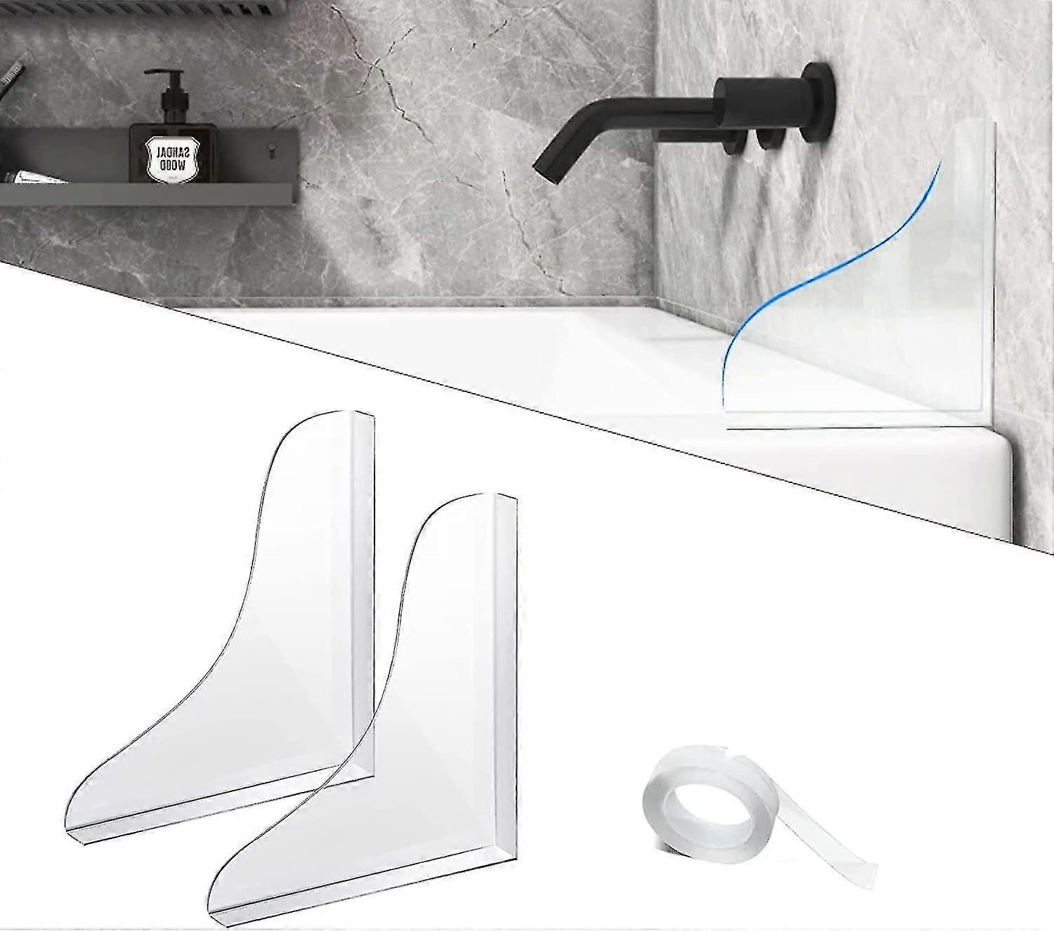2 Stück Er Spritzschutz, Badewanne Spritzschutz, transparente Er Er Schutz in Er zu halten
