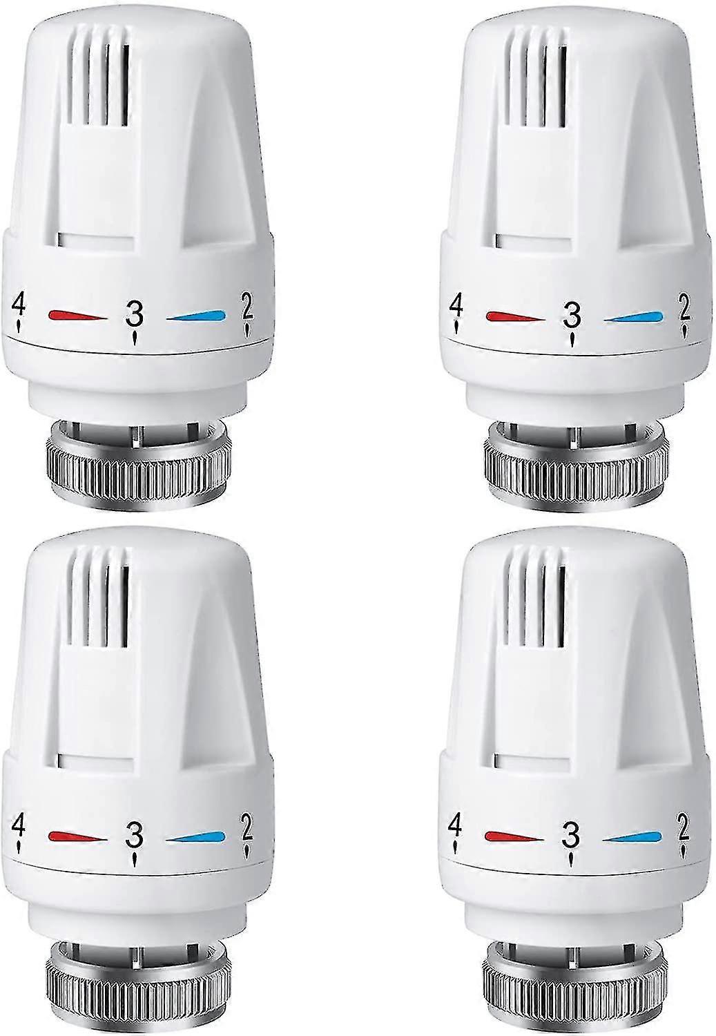 4 Pcs Radiator Thermostatic Head, Trv M30 X 1.5 Radiator Thermostat Head, Radiator Thermostatic Valve, For Home And Office Heating System