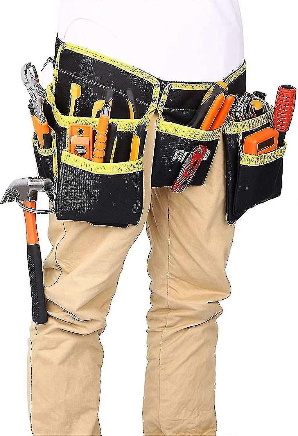 Tool Belt Tool Pouch Apron,heavy Duty Oxford Tool Belt Pouch With 11 Pockets,tool Belt For Men,tool Storage Organiser With Adjustable Belt For Electri