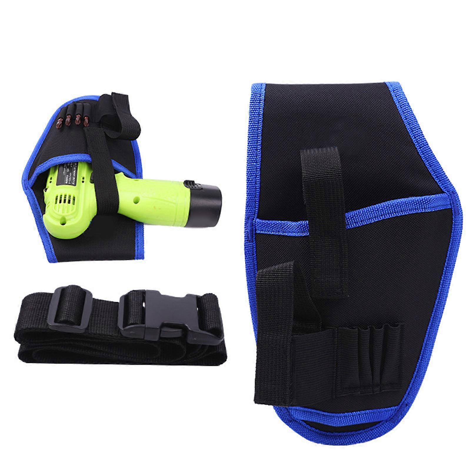 ツールバッグ多機能ポータブル小型オックスフォードクロス修理ツールバッグ電気技師バッグツールオーガナイザーベルト付きブルーL106 25x10cm