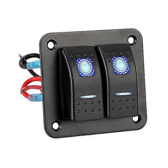 4 Gang 12v/24v rocker switch panel for car rv camper caravans yacht trucks led digital voltmeter dual usb port circuit breaker