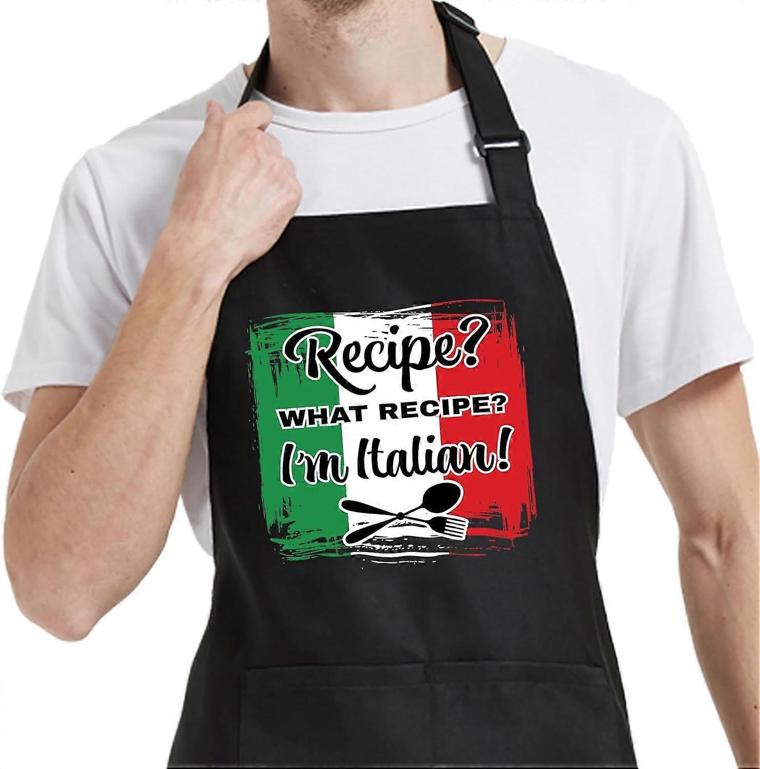 Im Italian Chef Ποδιές για άνδρες Γυναίκες με τσέπες, Ποδιά κουζίνας για μαγείρεμα Δώρα ψησίματος για τον μπαμπά 