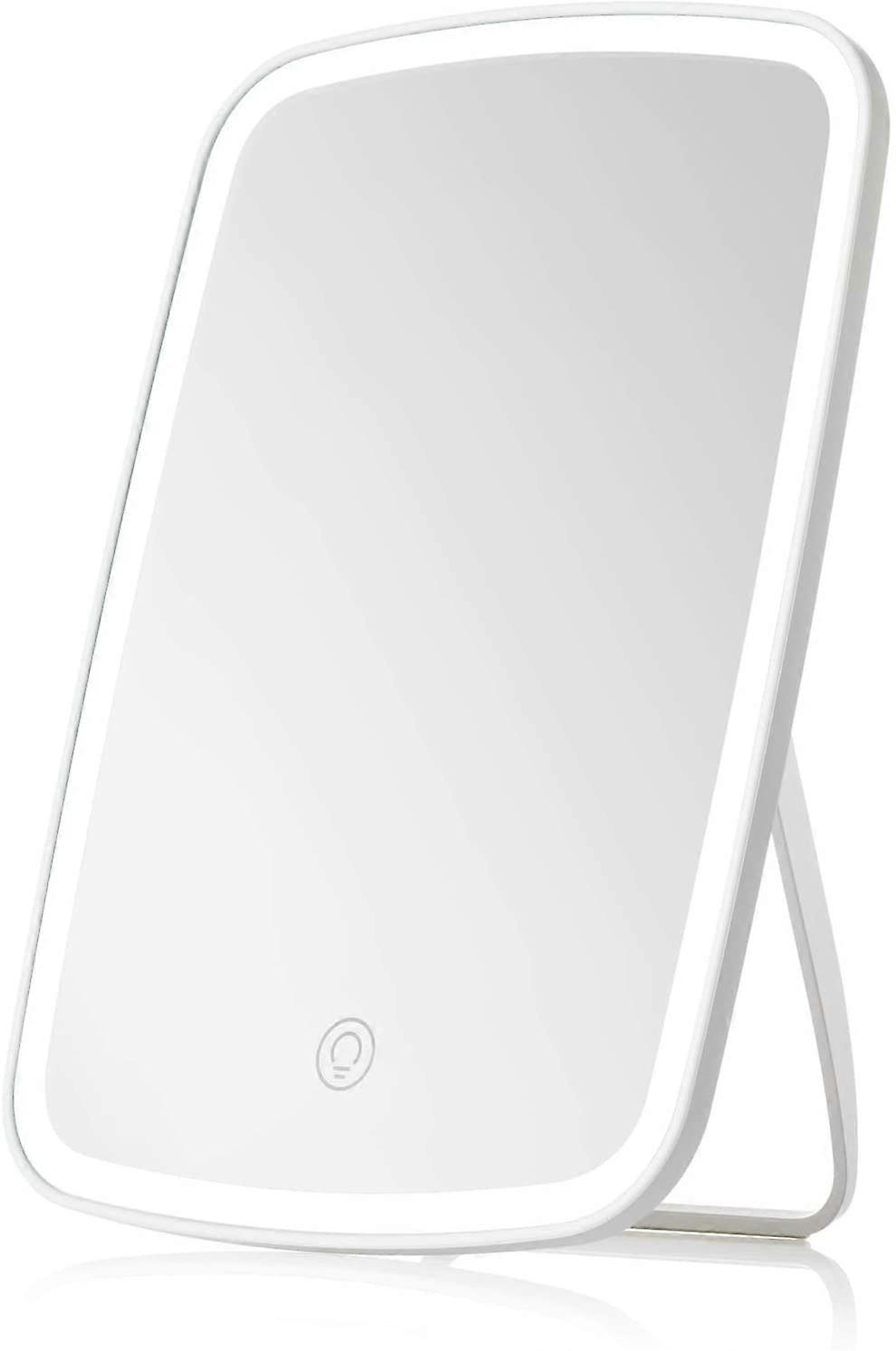 Touch screen vanity mirror with LED brightness adjustable portable USB charging