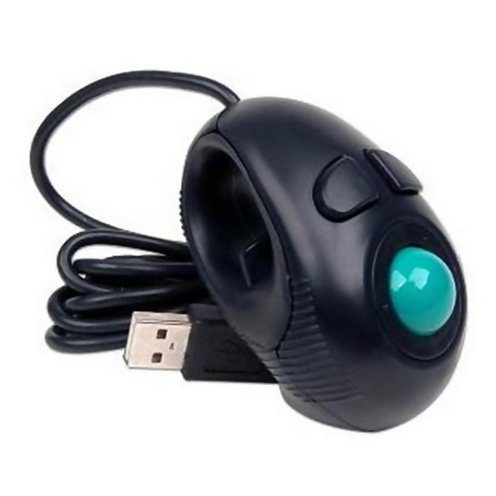Usb Wired Trackball Mouse Portable Pc Laptop Finger Hand Held Computer Mice