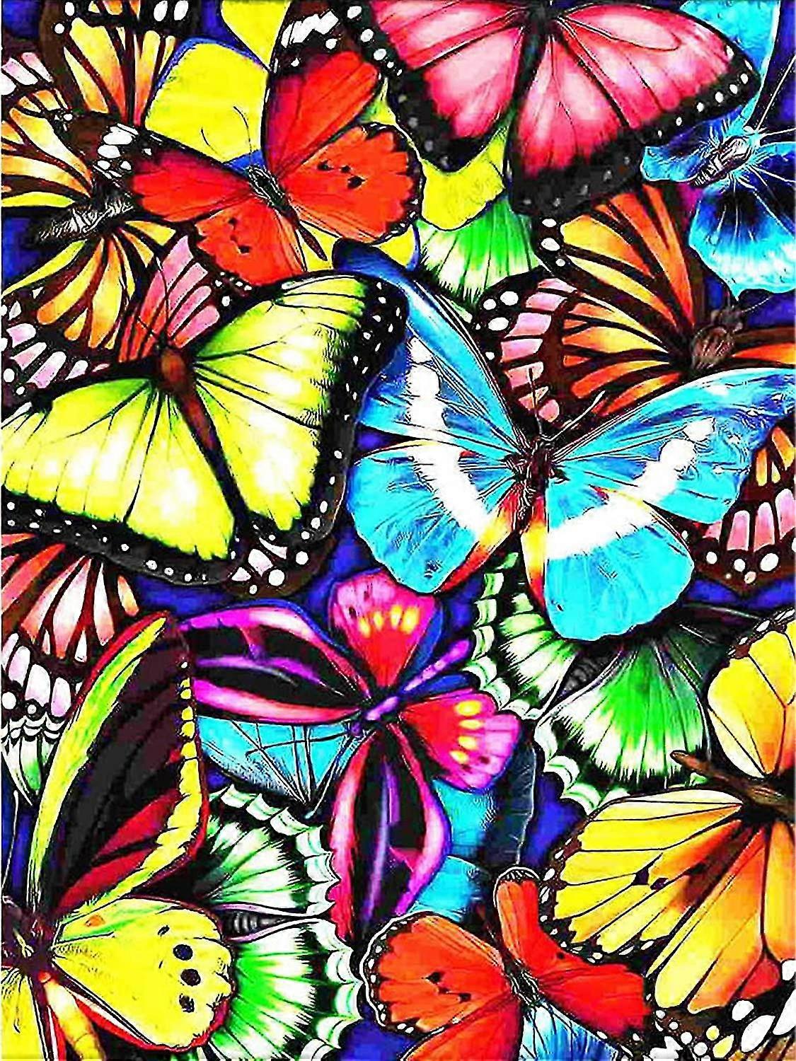 Diy 5d Diamond Painting Kits For Adults Beginnerpaint With Diamonds Full Drill Rhinestone Crystal Cross Stitch Home Wall Decor Gift (butterfly )