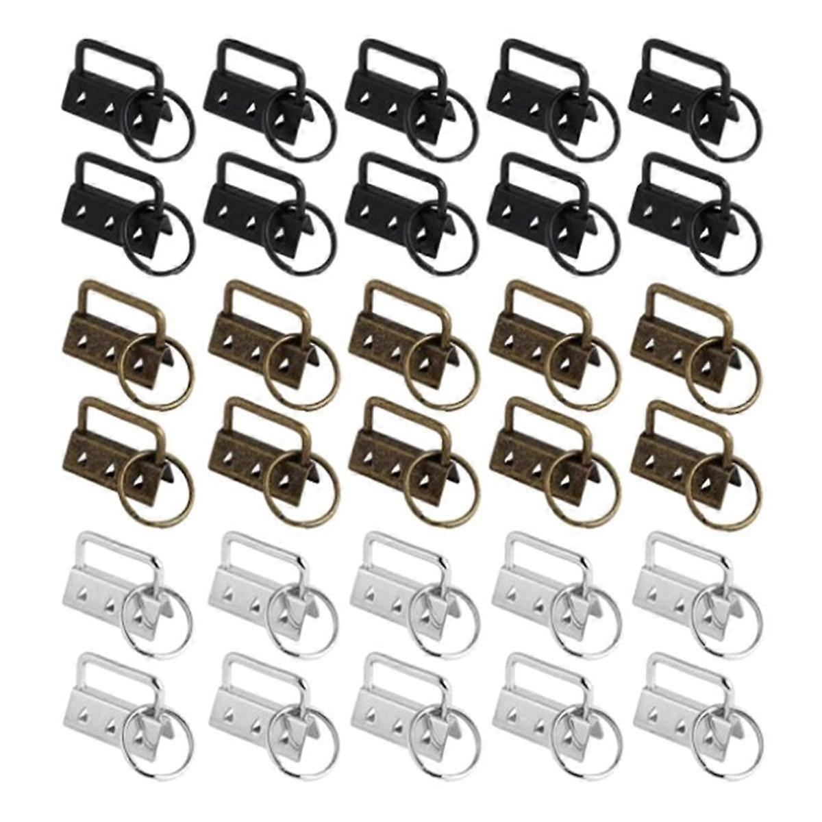 30 Pieces of 32Mm Keychain Hardware Kit is Suitable for Wrist Clamp Lanyard Keychain DIY Tools