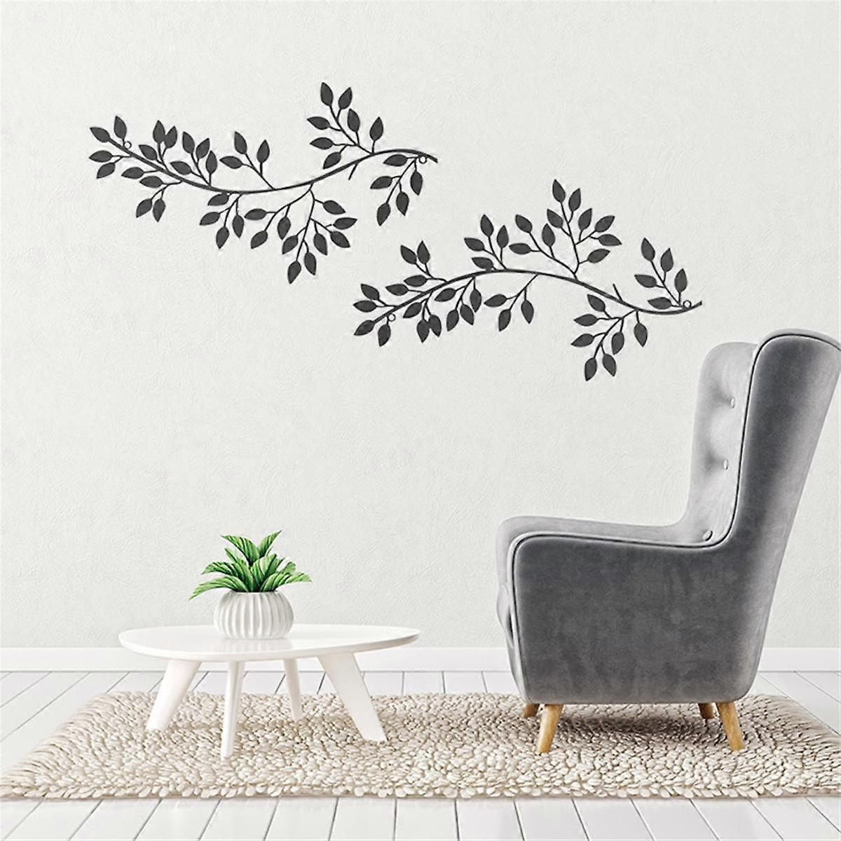 Picture of Metal Wall Decor Living Room - Metal Leaves Wall Decor Wall Art for ...