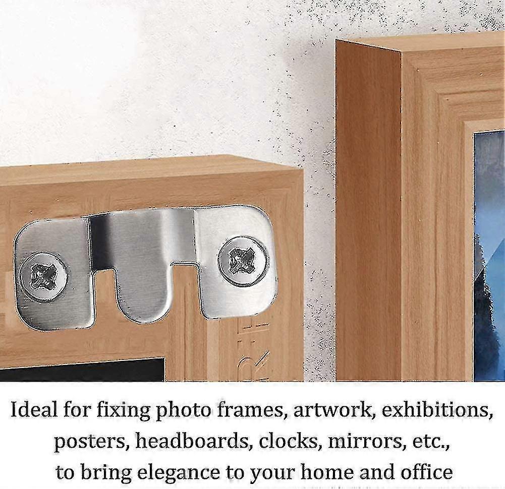 10 Pairs Concealed Mounting Bracket Embedded Interlock Hanging Buckle Stainless