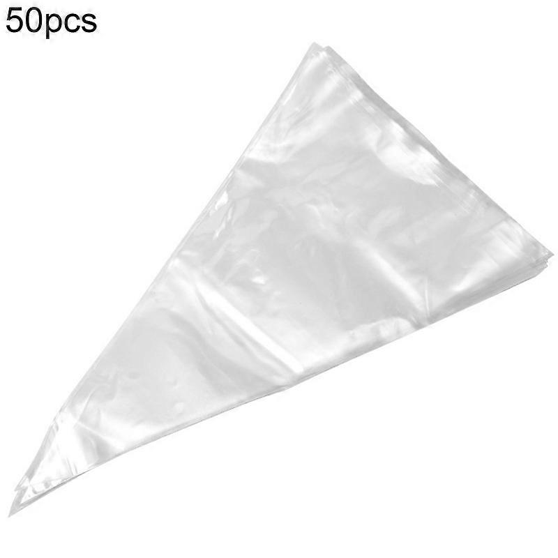 50Pcs/Set Piping Bag Disposable Efficient Grip Thickened Cake Frosting Decorate Bag for Cream Icing KAESI