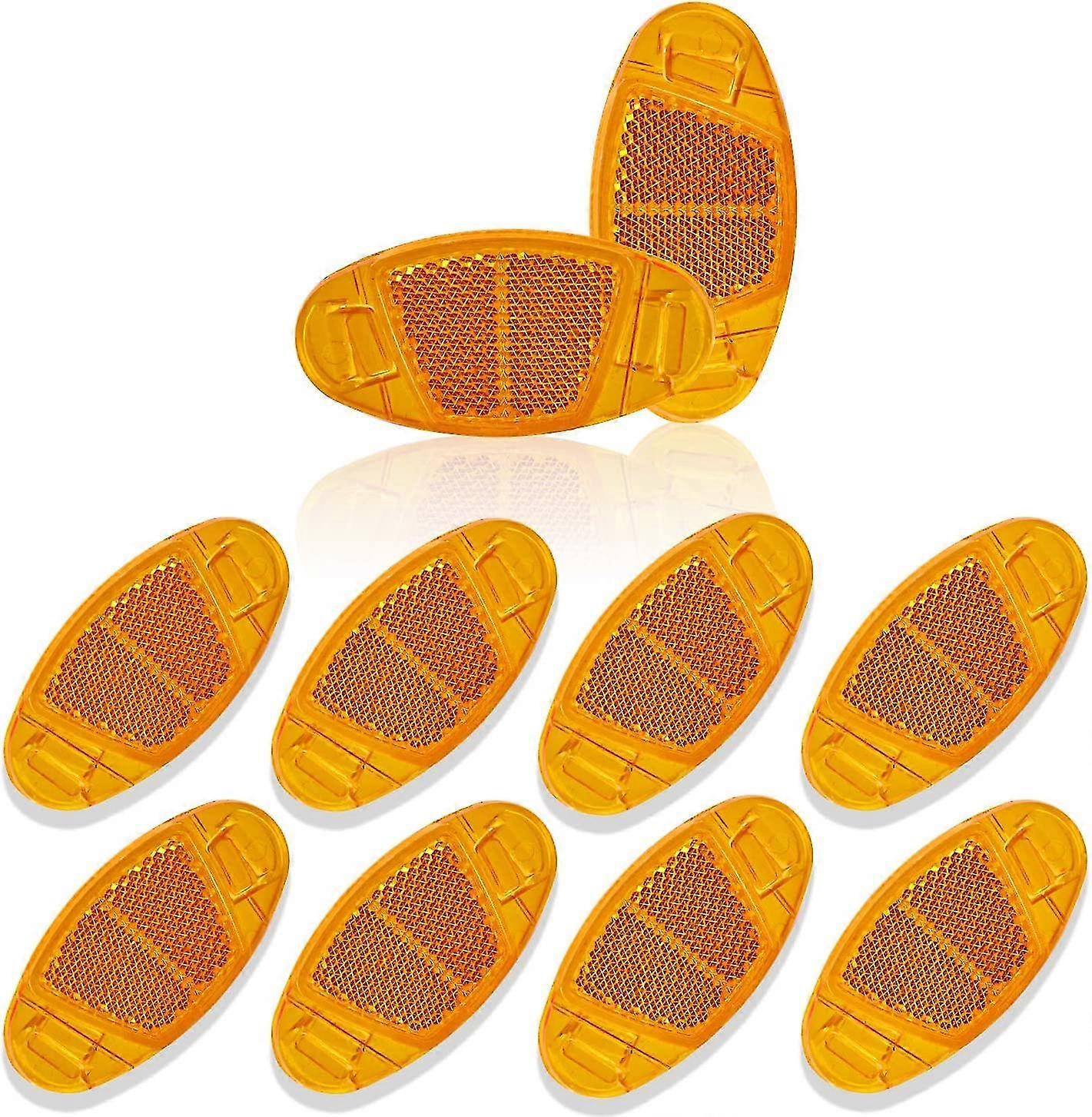 10pcs Reflector, Bicycle Road Reflectors, Safe Warning Lights Wheel Lights, For Night Cycling Safety