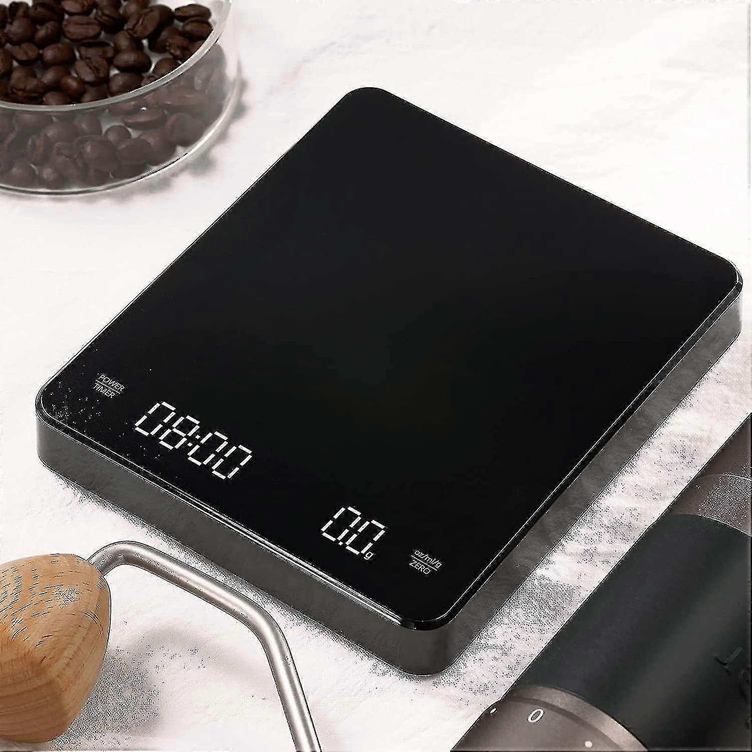 Digitale Kaffeewaage Mit Timer - Kaffeewaage, Espresso-weage, 3000 G (schwarz)