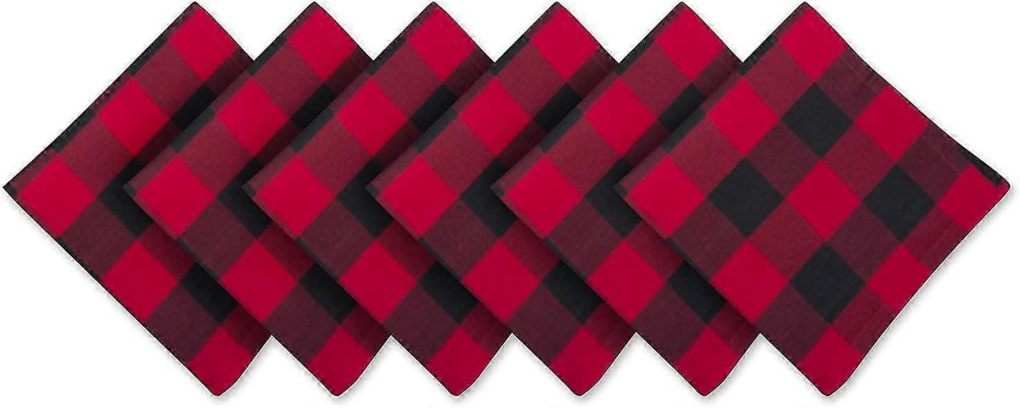 Buffalo Check Plaid Cloth Dinner Napkin For Everyday Place Settings, Farmhouse