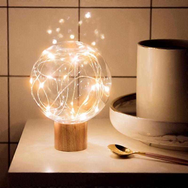 Star Moon LED Night Light Round Base