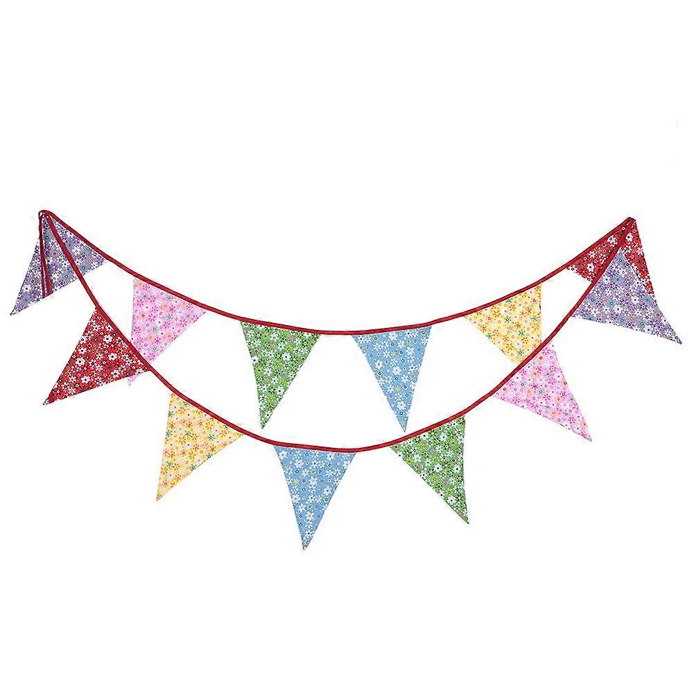 3,6 m Double-Side Colorat Steag Pennants Multicolor Bumbac Banner Bunting pentru petrecere (Tip 7)