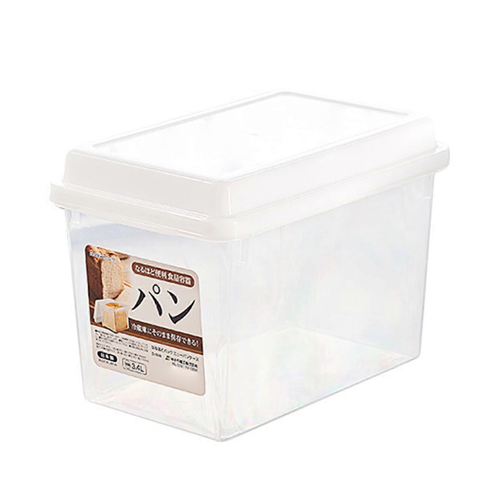 Bread Storage Box 3.4L Capacity Airtight Bread Container for Kitchen Counter Large Sandwich Holder BPA-Free Bread Keeper with Airtight Lid Stackable B
