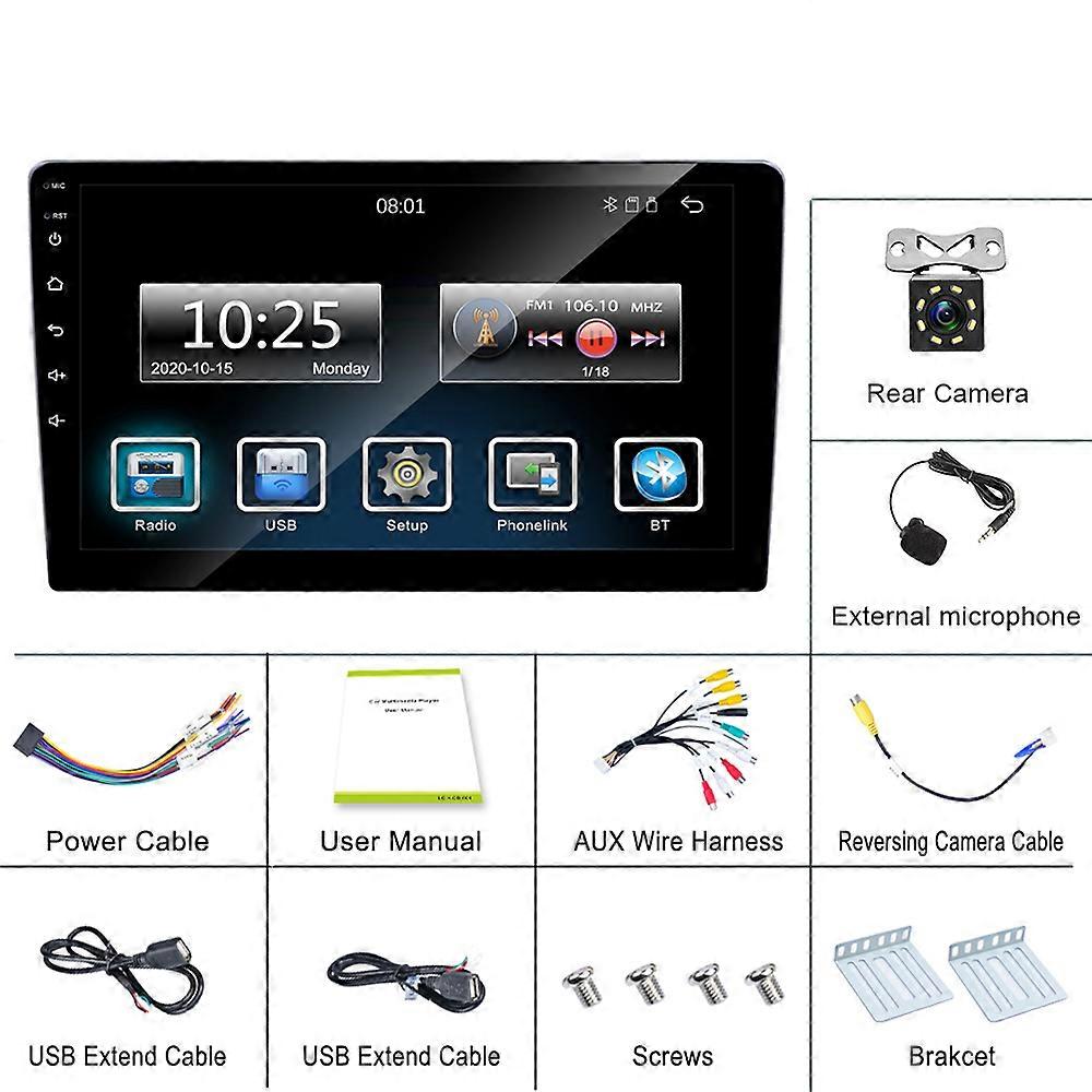 9 polegadas 2Din carro estéreo rádio GPS reprodutor de vídeo multimídia com Carplay para IPhone para EQ Mic Auto MP5