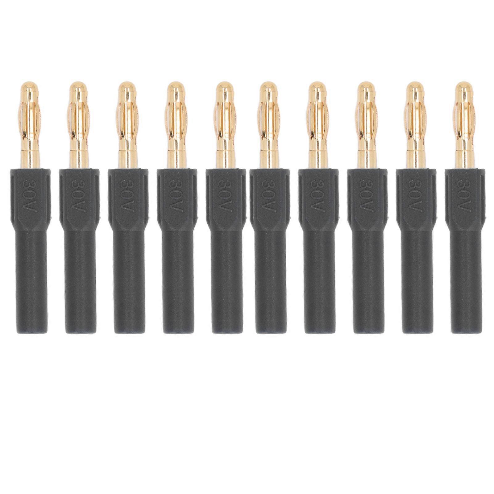 10Pcs αρσενικό βούλωμα 4.0mm μπανάνας στο θηλυκό συνδετήρα 30V εναλλασσόμενο ρεύμα 60V συνεχές ρεύμα 32A 2mm για τη δοκιμή του μαύρου