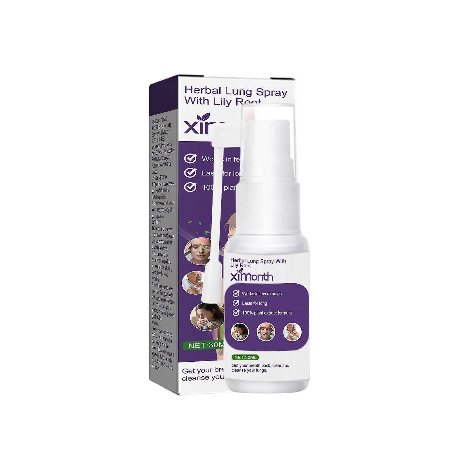 30ml Herbel Lung Spray With Lily Root,herbal Lung And Breath Spray,Respira Lung Care Spray