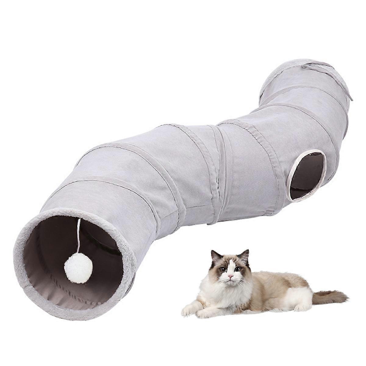 ロードキャットトンネル折りたたみ式S字型キャットプレイチューブ直径10インチ