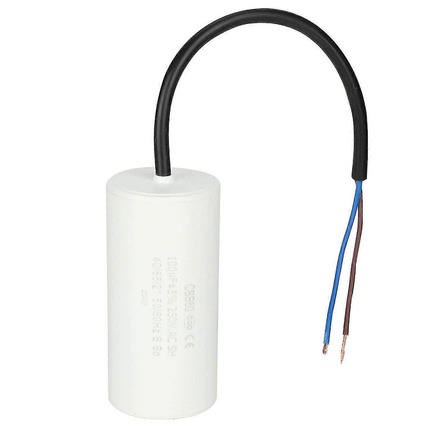 White Plastic Motor Run Capacitor Capacitance Cbb60 Capacitor Motor Capacitor Overload, For Compressors Motor