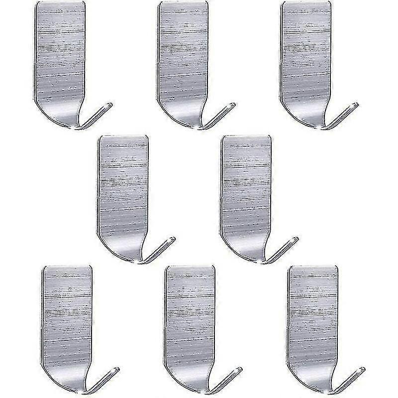 8 Hooks Slender Hook Sticky Hook Towel Hook Clothes Hook Single Hook Stainless Steel Hook Rectangle