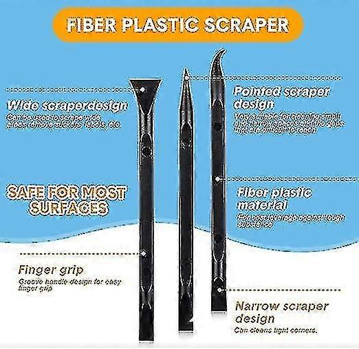 9 Pcs Plastic Scraper Tools Scratch Resistant Plastic Scraper Cleaning Pen Scraper Tool Sturdy Multifunctional Label Scraper For Small Spaces, Kitchen