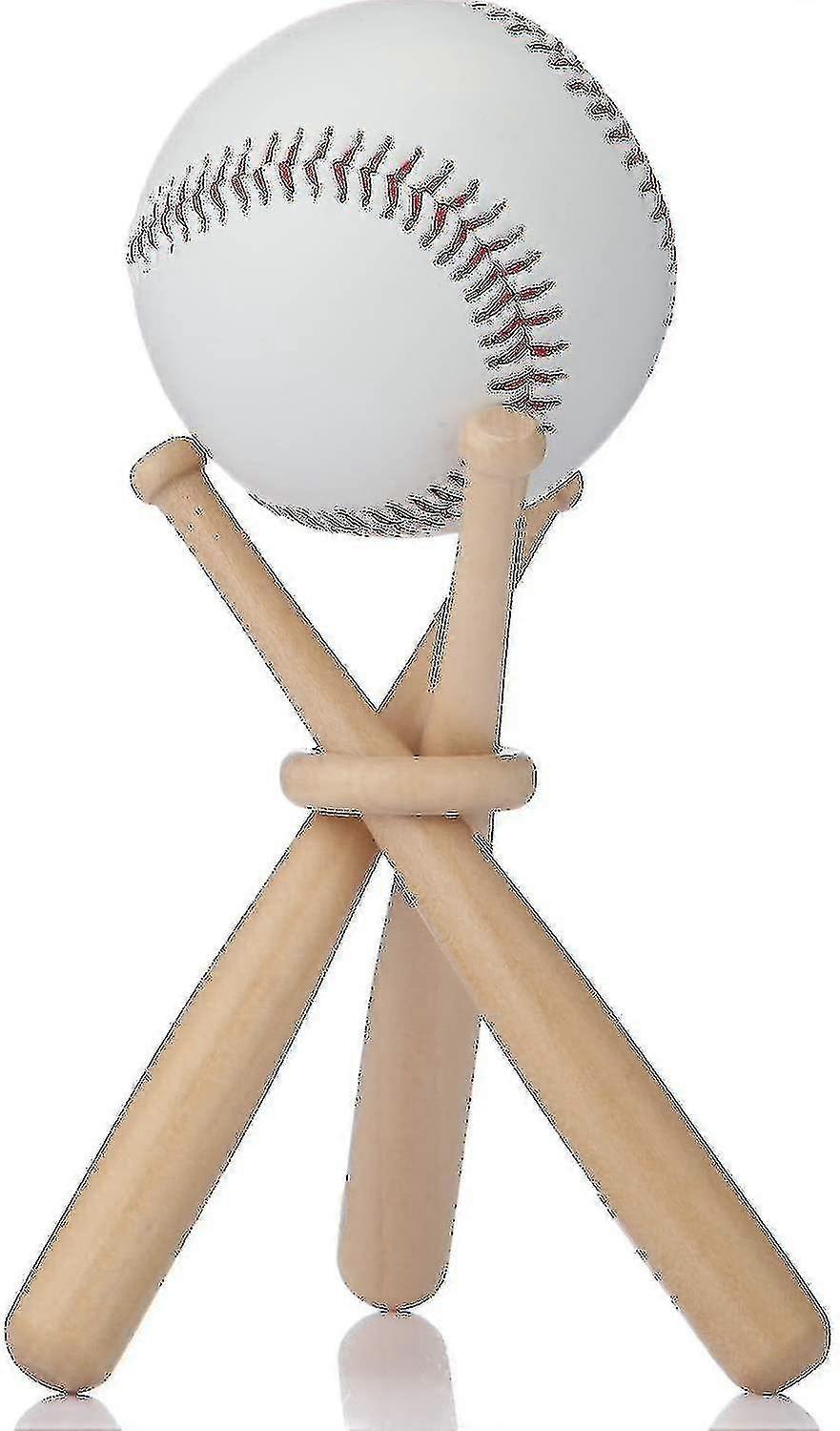 Baseball Stand - Baseball Holders For Balls Display, Wooden Baseball Bat Display Stand Holder Display Baseball Centerpieces(1 Pack)