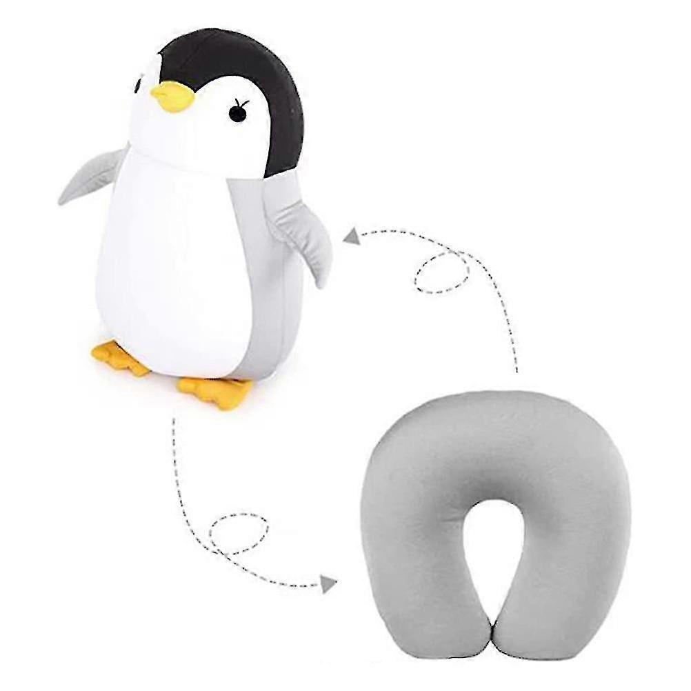 2 In 1 Neck Pillow Cute Penguin U Shape Neck Pillow Neck Support Pillow Travel Pillow Neck Support For Camping Hiking Car Aeroplane