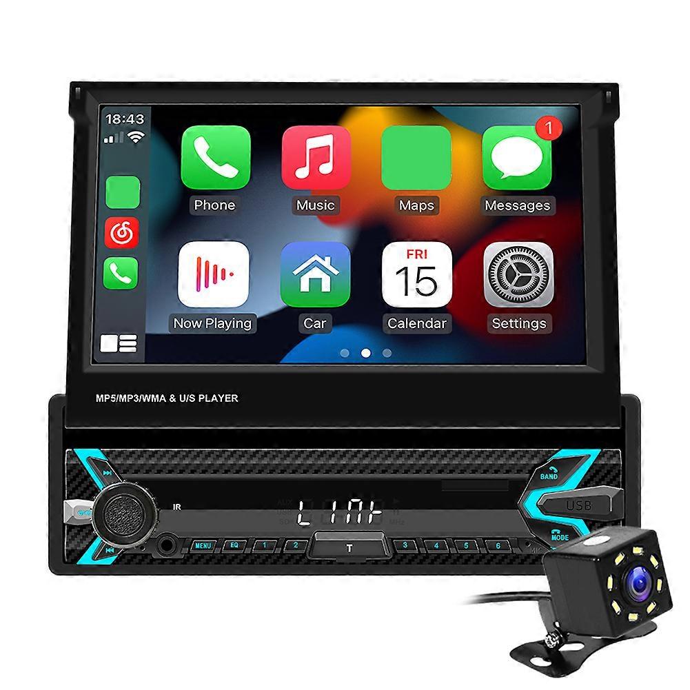 Autoradio da 7 pollici Wireless Carplay Android Touch Screen Lettore Multimediale Audio Stereo Telecamera di retromarcia AUX WiFi MP5 FM Lettore USB