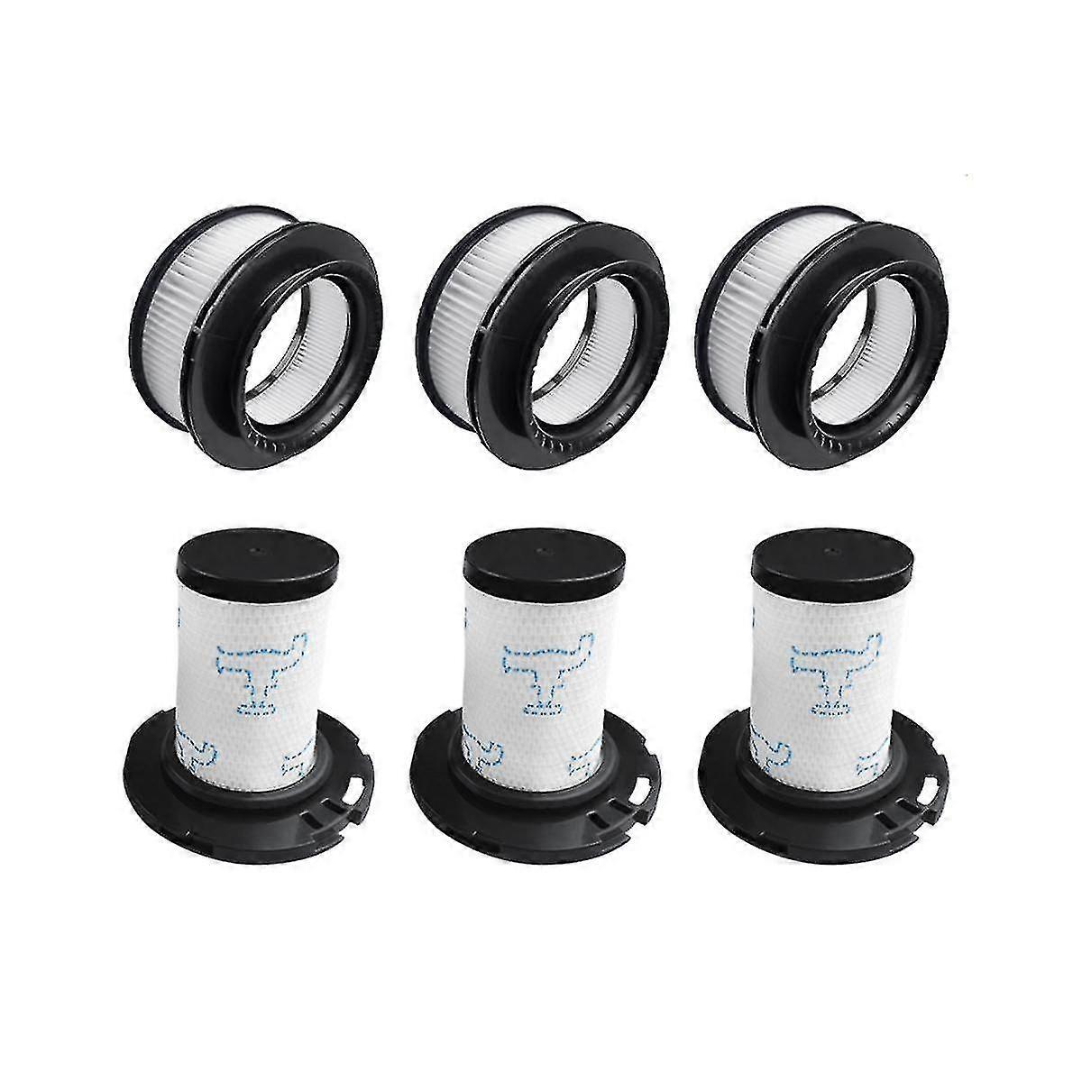 6pcs Replacement Spare Part Hepa Filter For Zr00907/zr009008/rh98xx/99xx Vacuum Cleaner Front Rear