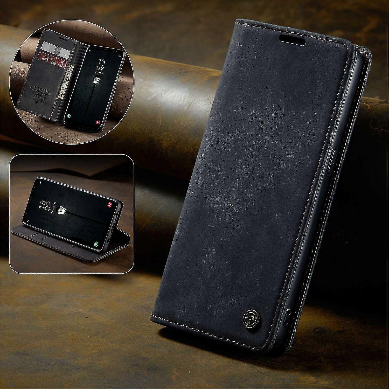 CASEME 013 Series Auto-absorbed Leather Wallet Stand Phone Case Cover for Samsung Galaxy S8 G950