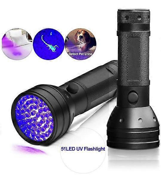 BlackFlashlight Czarne światło, 51 LED Blacklight Detektor moczu dla zwierząt domowych do moczu psa / kota, suche plamy, pluskwy, dopasowanie do eliminatora zapachów zwierząt domowych