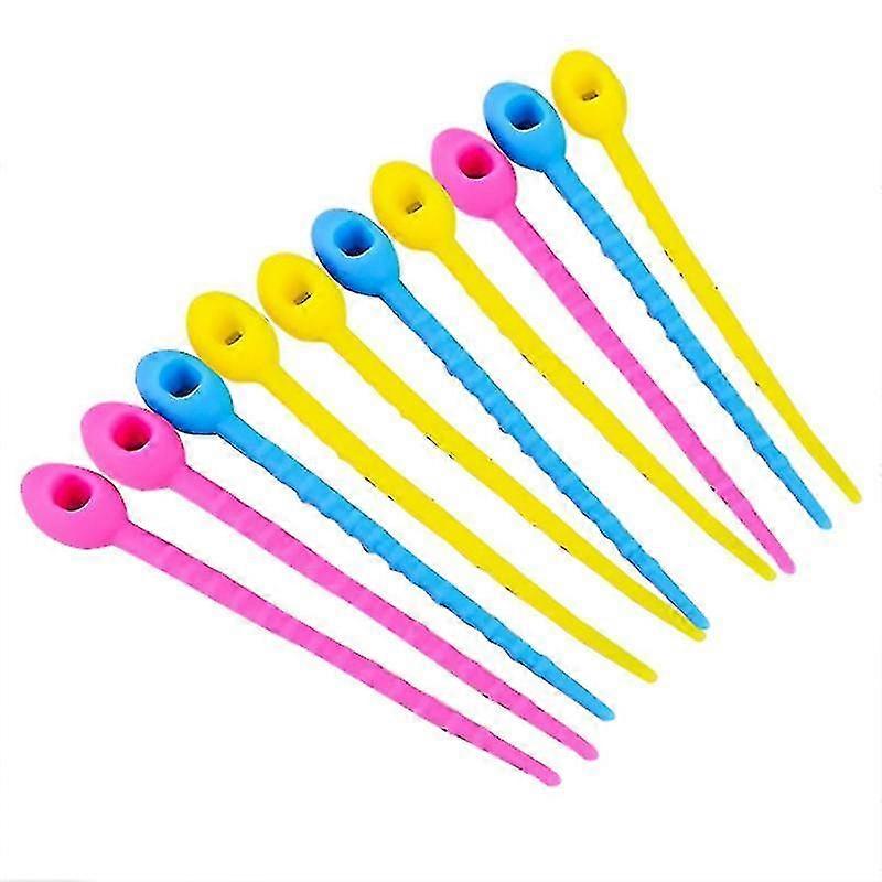 10pcs Silic Bag Ties Cable Zip Tie Twist Clip de bolsa de uso múltiple Br