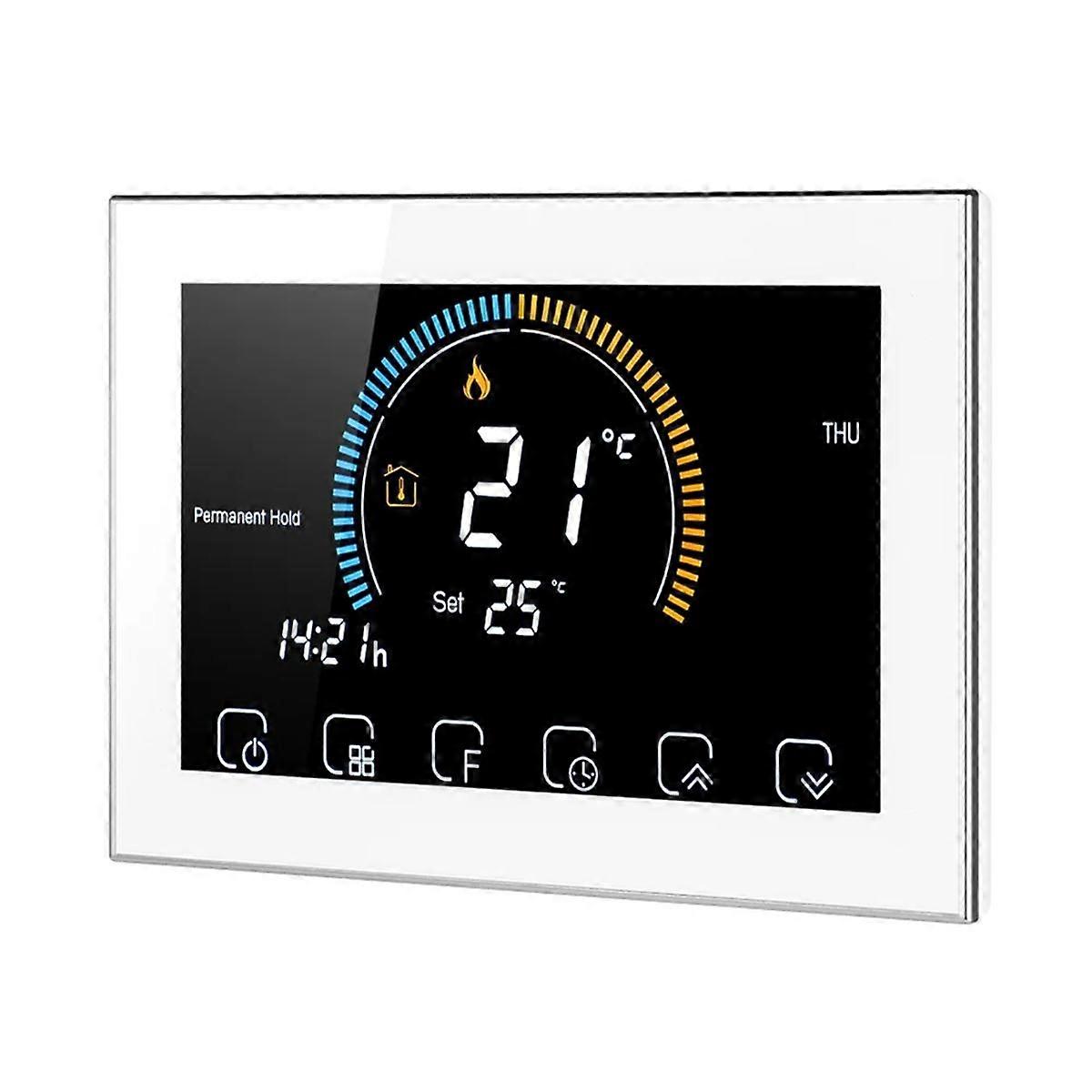 Smart Tuya Alexa Sprachsteuerung Smart Programmierbares Thermostat APP-Steuerung LCD Wasser-/Gaskessel Heizung Weiß WiFi
