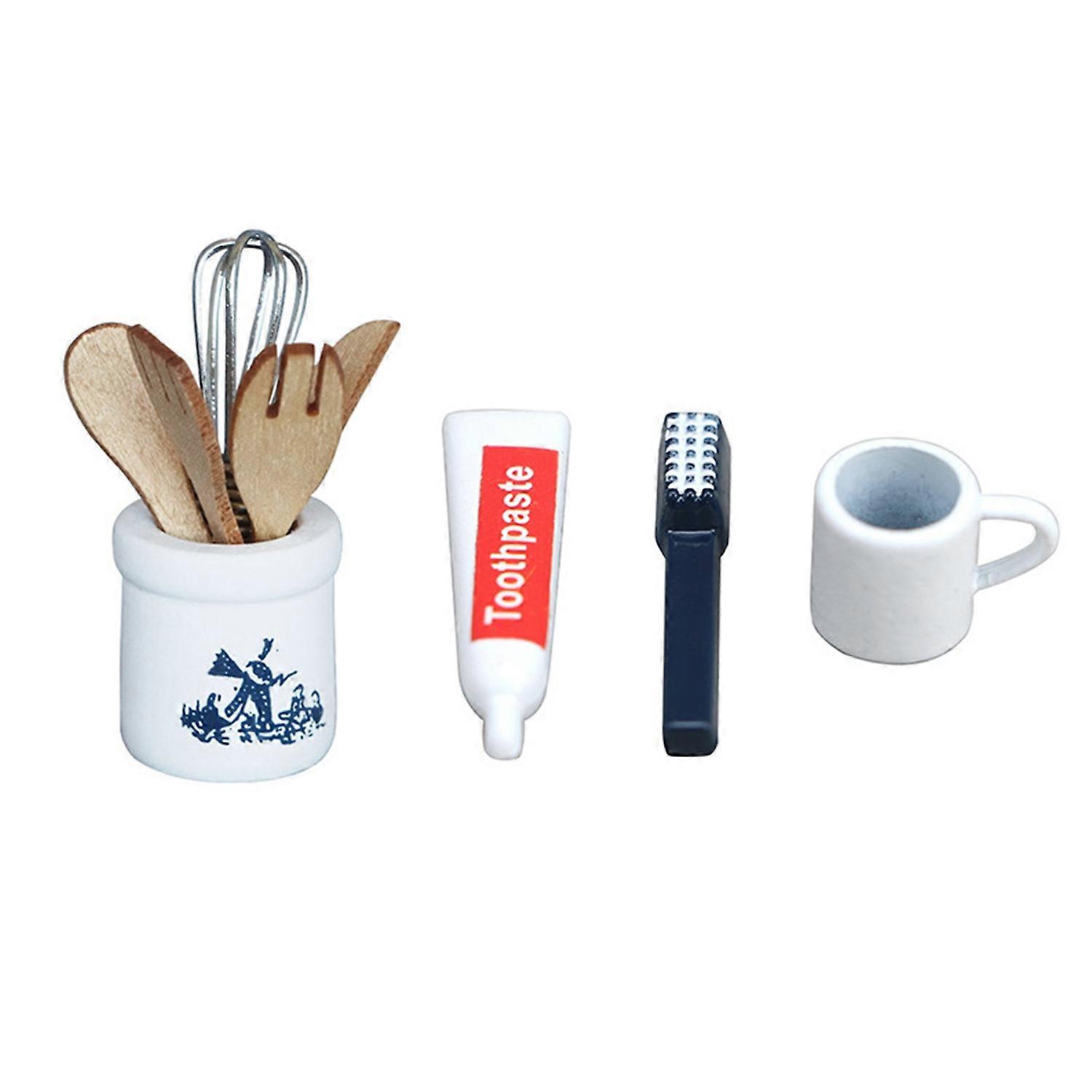 1 Set Egg Whisk Model Fine Workmanship Realistic 1/12 Ratio Three-dimensional Simulated Decorate