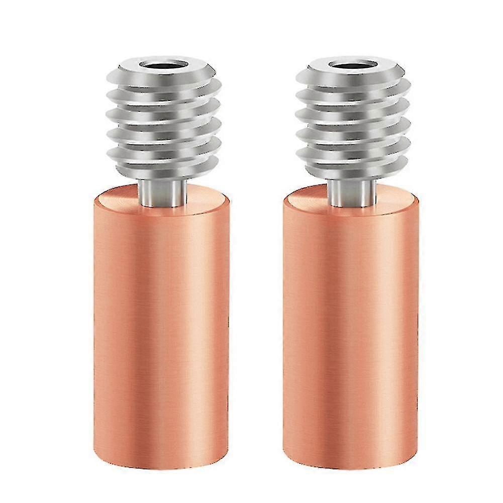 2 Pcs Heat Break Heating Block Throat Tube Compatible With V6 Hotend 1.75mm