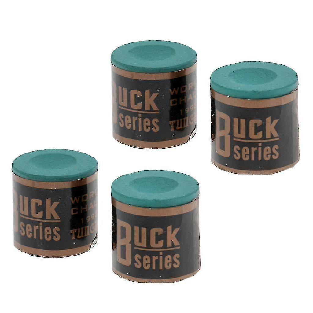Snooker Pool Cue Tip Chalk Billiard Accessories 2 Box Include 4 Pieces Green