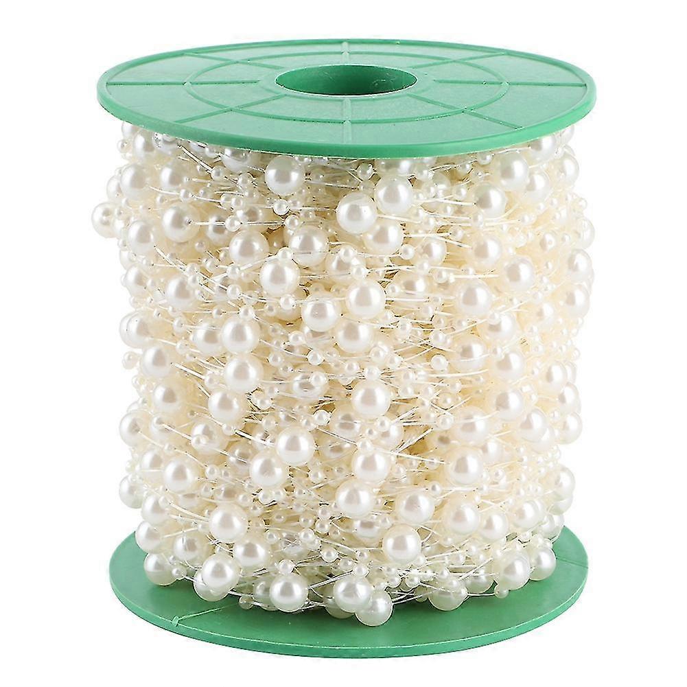 Faux Pearl Bead String Artificial Beading Accessories Diy Bouquet Clothes Materialbeige