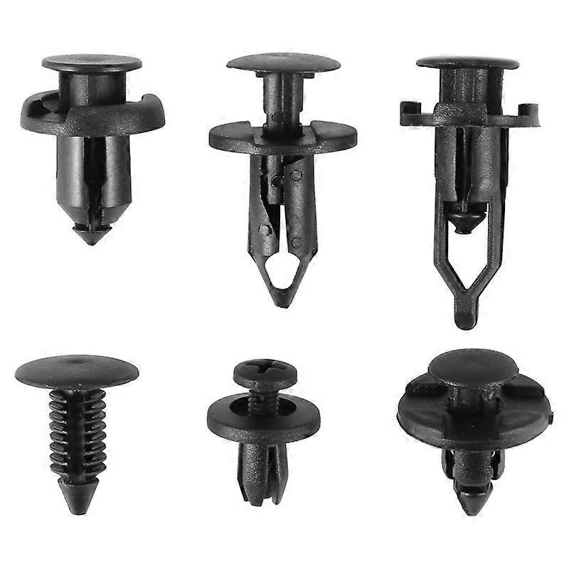Universal nylon Clips,200 Pcs Push Bumper Fastener Rivet Clips with 6 Size Auto Body Retainer Clips Bumpers,Car Replacement for , &