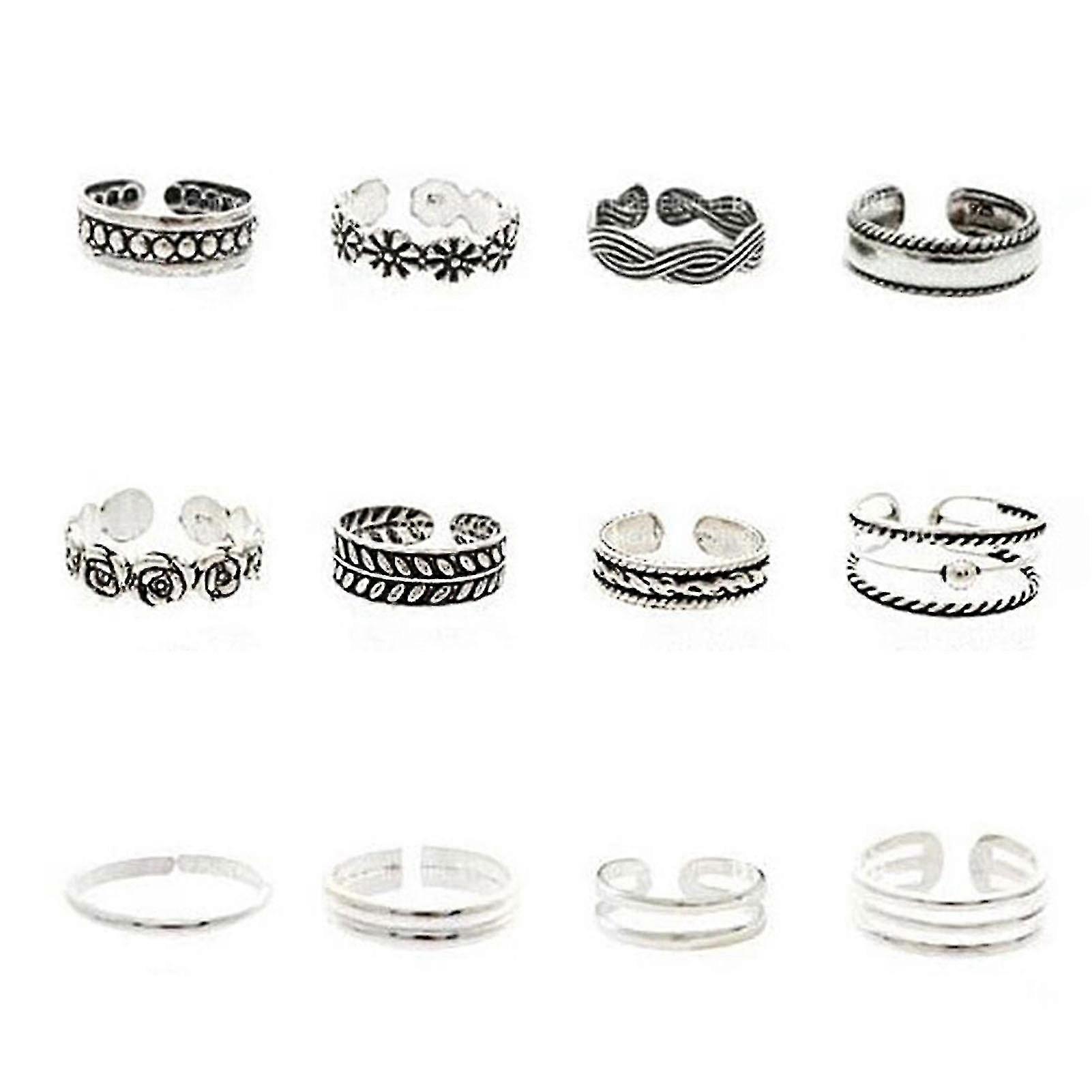 12個/パック トゥリング オープンデザイン 調節可能 ユニセックス ジョイントリング パーティー用ファッショナブルなアクセサリー