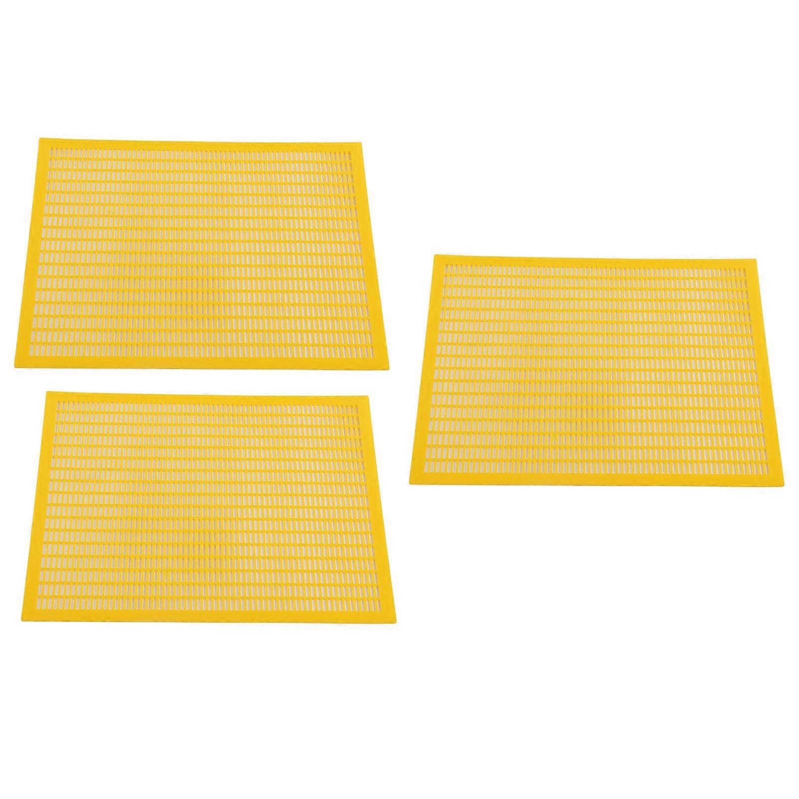 Plastic Bee Queen Excluder Grid Tool - 3pcs Yellow Separated Beekeeping Board