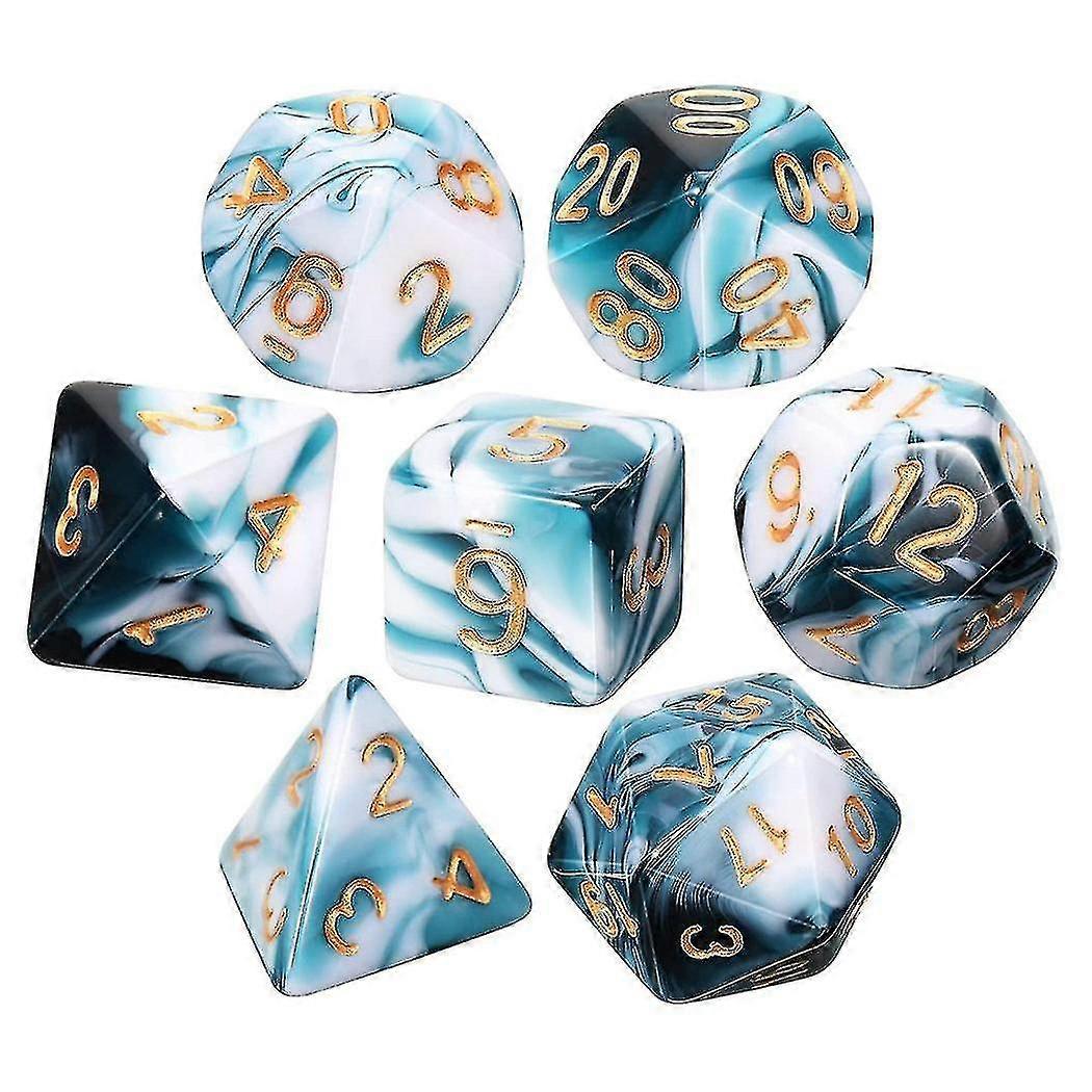 7 Pieces Dice Set Polyhedral Dice Set Role Playing Dices Set For Dnd Pathfinder Role Playing Rpg