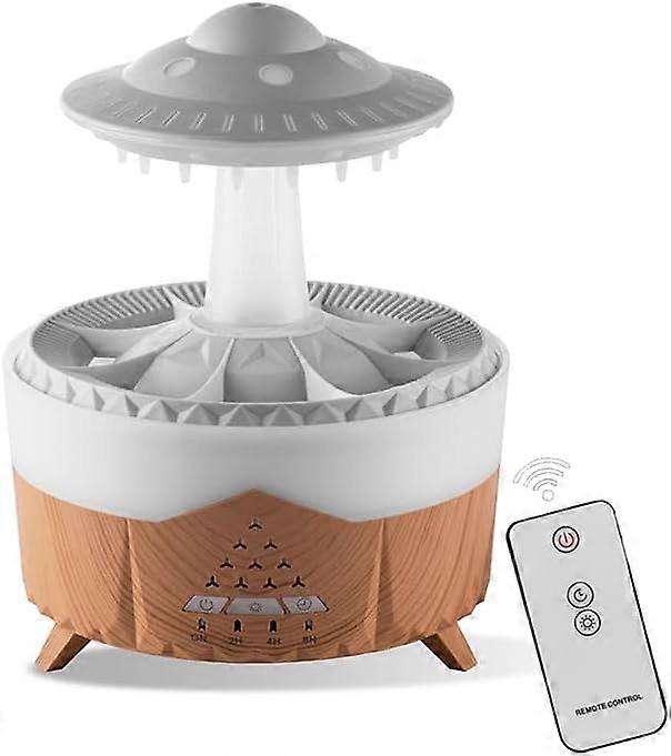 Cloud Rain Humidifier with Timer, 7 Colors Essential Oil Diffuser Night Light, Bedroom Atmosphere Lamp Remote Control Table Lamp with Water Drop Sound